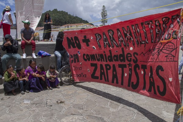 No más paramilitares en comunidades zapatistas. Foto: Elizabeth Ruiz