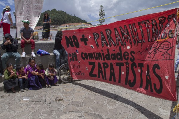 No más paramilitares en comunidades zapatistas. Foto: Elizabeth Ruiz
