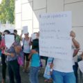 Protestas de Trabajadores de la Cruzada Nacional Contra el Hambre. Foto: Benjamin Alfaro