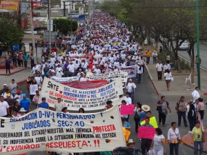 Marcha del 1 de Mayo en Tuxtla Gutiérrez: Día del Trabajo y del Trabajador. Foto: José Luis Escobar.
