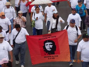 Marcha del 1 de Mayo en Tuxtla Gutiérrez: Día del Trabajo y del Trabajador. Foto: José Luis Escobar. 