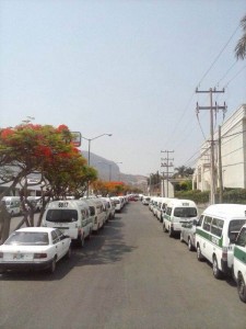 Transporte público en paro en Tuxtla Gutiérrez, Chiapas. Foto: Archivo/Chiapas PARALELO