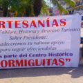 Protesta de artesanos desalojados de Tapachula. Foto: Cesar Rodríguez 