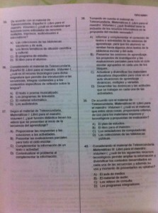 El docente entregó a los representantes de la Sep el archivo de la evaluación, que había sido distribuida con antelación. 