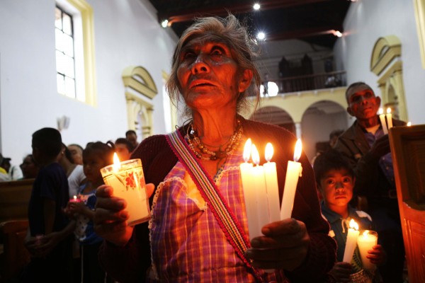 El fervor religioso de los tojolabales se manifiesta en la peregrinación. Foto: Elizabeth Ruiz