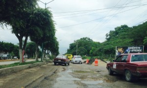 Libramiento Sur de Tuxtla durante su modernización. 