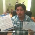 El empresario Rodríguez Rodríguez de Compuzip en su cobranza pública en un video difundido por redes sociales. 