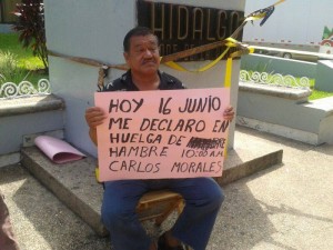 Comerciante de Tapachula se declara en huelga. Foto: Cesar Rodríguez