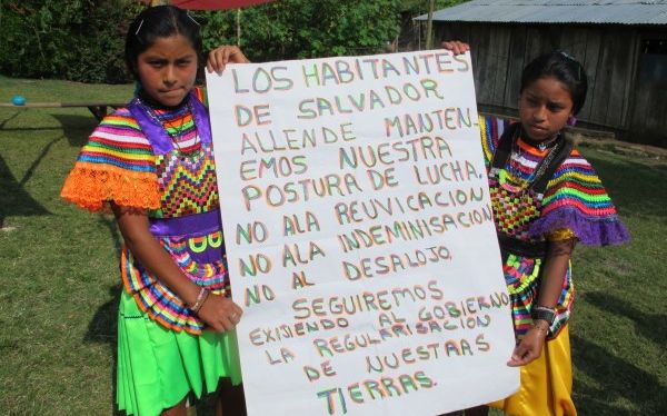 Habitantes de Salvador Allende lucha por el reconocimiento a su legal estancia en la selva Lacandona. Foto: Ángeles Mariscal/Chiapas PARALELO