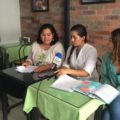 Michelle Domínguez, Selene Domínguez y Karen Padilla, ofrecieron una conferencia de prensa para dar a conocer la convocatoria. Foto: Chiapas PARALELO