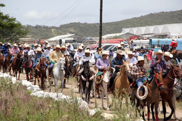 En cada fiesta, en cada feria, políticos se dan cita para encabezar cabalgatas donde participan rancheros, trabajadores y personas que trabajan del campo. Foto: Elizabeth Ruiz