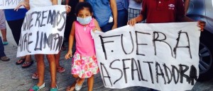 Niños y mujeres afectados por la contaminación de COMASUR 000