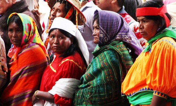 Miles de mujeres y hombres indígenas fueron trasladados a Chiapas, desde otros lugares del país. Foto: Elizabeth Ruiz 