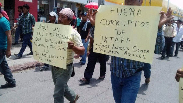 Marcha de campesinos de Ixtapa. Foto: Chiapas PARALELO