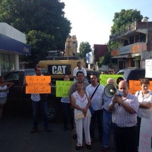 Manifestación de empresarios de Tapachula. Foto: Cortesía