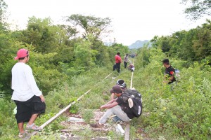 Escondidos entre matorrales, migrantes buscan la forma de seguir el viaje. Foto: Vladimir Pérez