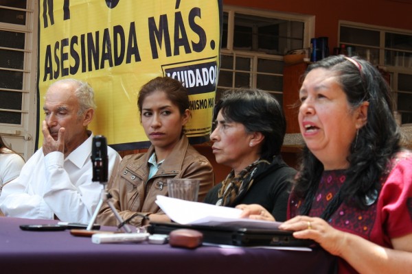 Denuncian los feminicidios en Chiapas. 