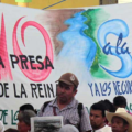 En la reunión realizada en Olintla, territorio totonaku, en la que se declararon en pie de lucha y en rechazo a las reformas realizadas por el gobierno de Enrique Peña Nieto. Foto: Radio Expresión