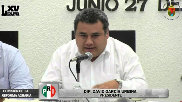 Diputado del PRI, David García Urbina. 