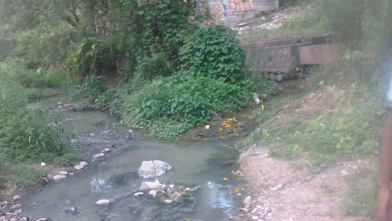 Rupturas en el drenaje contaminan río Suchiapa. Foto: Cortesía