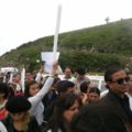 Amigos, familiares y activistas solidarios se sumaron a la manifestación para exigir castigo al victimario de Viridians. Foto: Chiapas PARALELO
