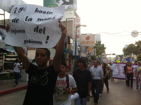 Marcha en Tuxtla. Foto: Sandra de los Santos/Chiapas PARALELO.