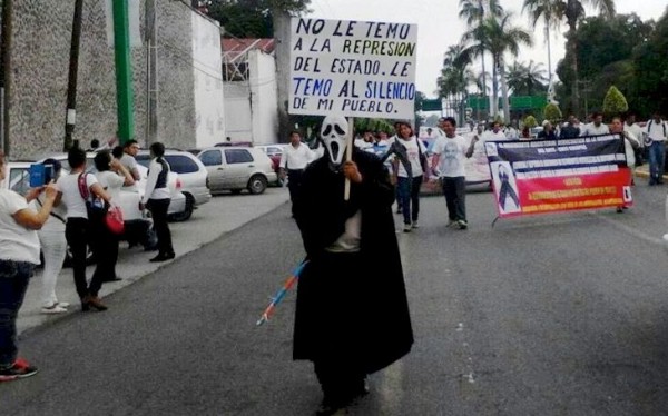 Tapachula con Ayotzinapa. Foto: Benjamín Alfaro