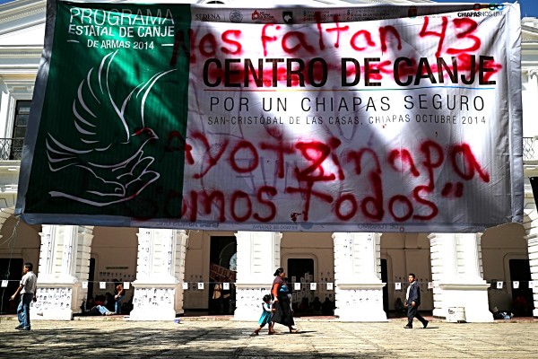 Chiapas en apoyo a Ayotzinapa. Foto: Elizabeth Ruiz