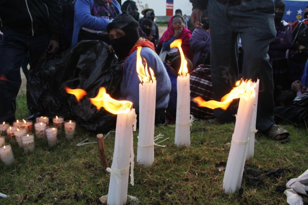 EZLN velando por Ayotzinapa. Foto: Elizabeth Ruiz