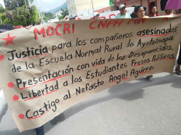 MOCRI realiza manifestaciones en Chiapas. Foto: Erick Bautista