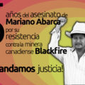 Cartel de la campaña para exigir justicia por el asesinato de Mariano Abarca Roblero en Chicomuselo. 