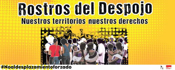 Cartel de la campaña Rostros del Despojo en Chiapas
