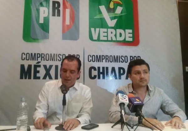 Anuncian inicio de diálogos PRI y PVEM para coaligarse en el 2015. 