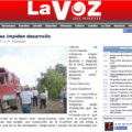 Nota del 9 de enero en el periodico La Voz del Sureste, en Chiapas. 