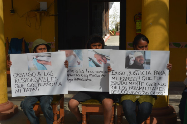 Habitantes de Ocosingo denuncian que viven amagados por la violencia que genera un grupo de autotransportistas ligados al gobierno. Foto: Voces Mesoamericanas