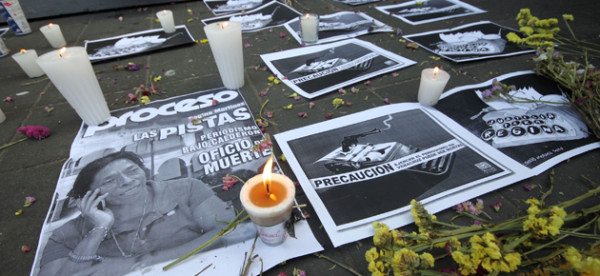 Protestan en Xalapa por muerte de periodistas. Foto: Archivo