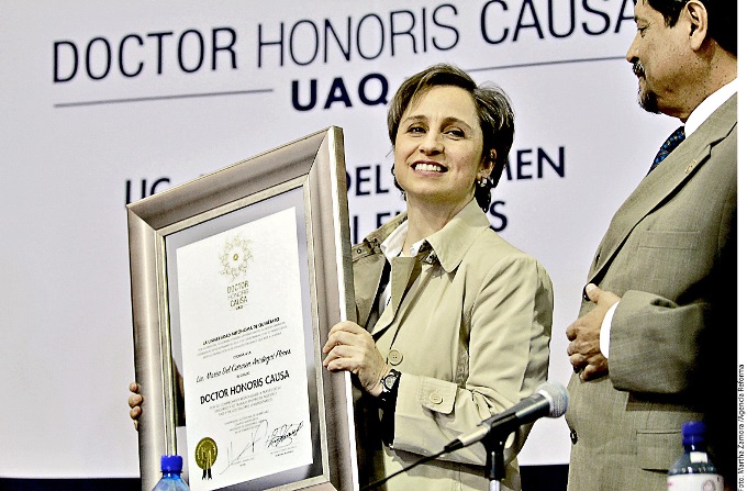 Carmen Aristegui. Periodista, México. Foto: Cortesía.