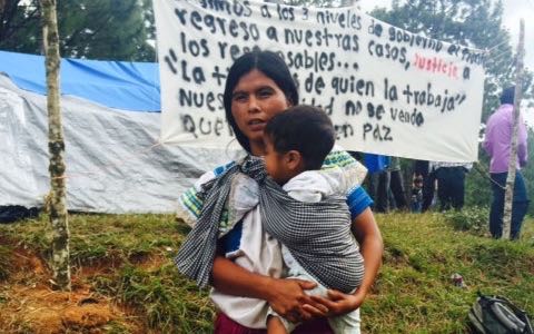 Campamentos de desplazados del poblado Primero de Agosto. Foto: Ángeles Mariscal/Chiapas PARALELO