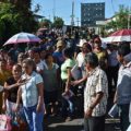 Manifestación de damnificados por sismo del 7 de julio. Foto: Cesar Rodríguez