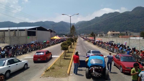 Vista de la salida de los arrancones, al principio hay vallas, pero al final estas desaparecen. 