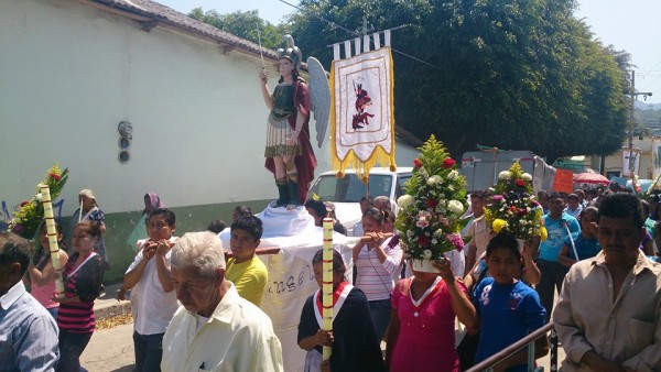 Peregrinación en honor a San Miguel Arcángel en Las Rosas, Chiapas. Foto: Felipe Ramírez Mota