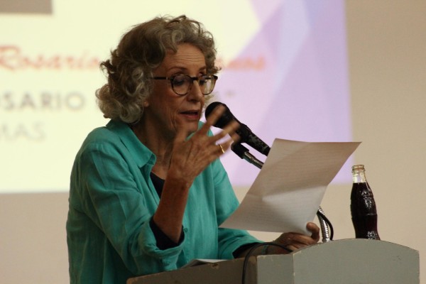 Marta Lamas en la conferencia "Rosario Feminista". Foto: Roberto Ortiz/ Chiapas PARALELO. 