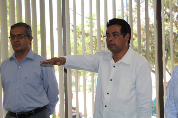 Pascual Escobar Solar, durante la toma de protesta como Director de la Facultad de Ciencias Sociales de la UNACH. Foto:  Cortesía