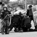 Represión contra los jornaleros de San Quinín. (Foto: Reforma.)
