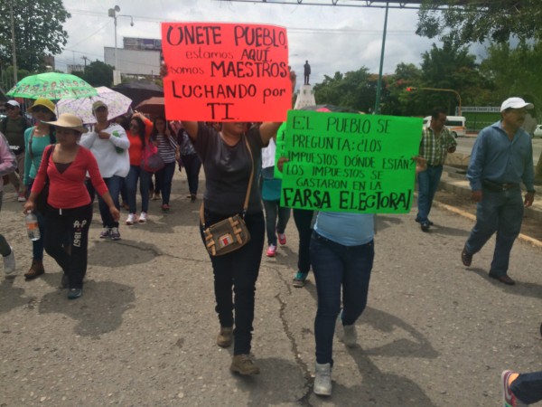 Miles de maestros protestan en las calles del país. Foto: Chiapas PARALELO