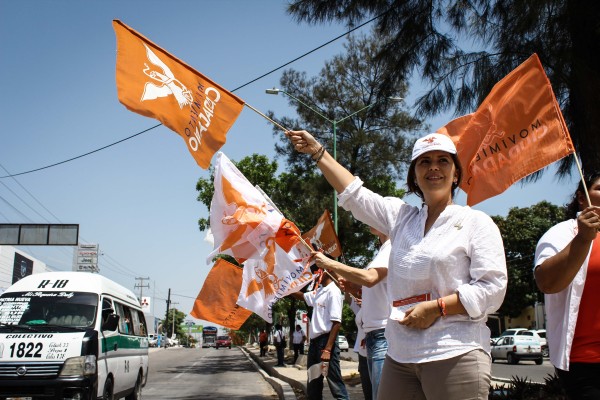 Alejandra Peralta, candidata por Movimiento Ciudadano a la presidencia municipal de Tuxtla. Foto: Roberto Ortíz.