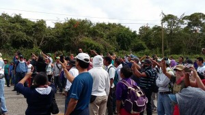 Maestros no pudieron impedir la evaluación. Foto: Cortesía