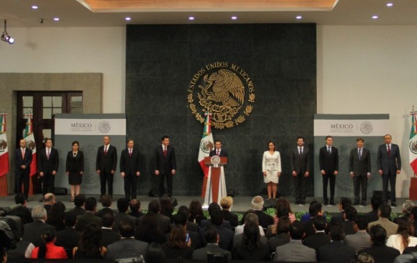 Peña Nieto y su gabinete. Foto: Presidencia