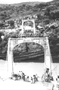 Chiapa Antiguo, caída del puente. Foto: Archivo