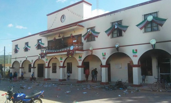 Alcaldía de Tzimol con daños totales. Foto: Cortesía